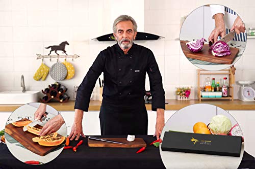 4 Santoku+Knife+Stainless+Ergonomic+Restaurant