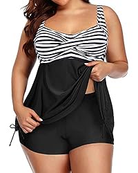 Aqua Eve Women Plus Size Tankini Swimsuit Two Piece