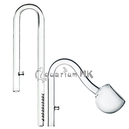 Hinterfeld Aquarium Glass Inflow & Outflow Water Filter Lily Pipe 16/22mm Ball Shape for Live Plants