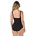 Speedo Women's Endurance+ Shirred Tank One Piece Swimsuit, Speedo Black, 6