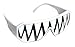 Rasslor Shark Teeth Shield 140mm Sunglasses