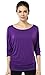 BMS Womens 3/4 Sleeve Drape Top with Side Shirring Top Tee Shirt