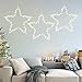 MAOYUE Window Lights 3 Pack Christmas Window Star Lights with Timer Battery Operated Christmas Decorations 8 Lighting Modes with 3 Remote Controls for Outdoor, Indoor, Porch, Party, Warm White