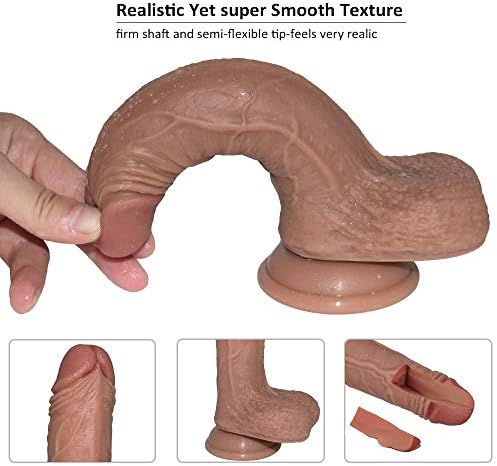 Tingxuan JDesto 8.07 inch New Hardness Silicone, Soft and Realistic Dî`ld.ɔ - with Waterproof Powerful Sucker Toy DEPUR