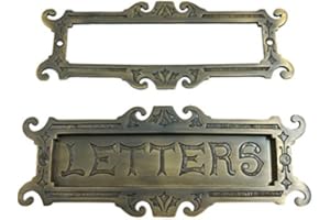 Adonai Hardware Large "Letters" Decorative Brass Letter Plate (Antique Brass)