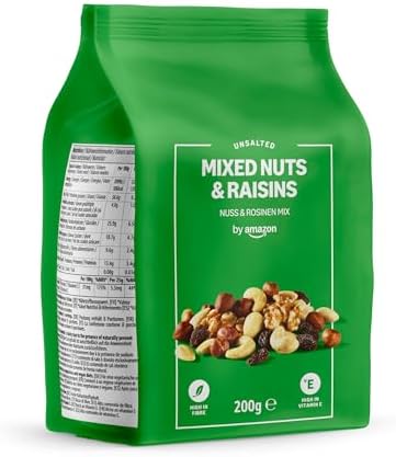 Mezcla de Frutos Secos y Uvas Pasas - 200g, paquete de 7