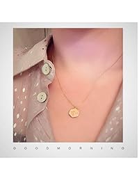 I'S ISAACSONG "Bee Yourself, Bee Brave" - Collar y pendientes de tuerca de plata de ley hipoalergénicos, minimalistas, delicados