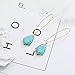 Rugewelry 18k Gold Plated Turquoise Earrings Dangle Drop Earrings For Women