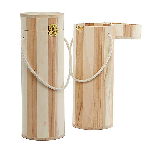 Pro Image Wine Natural Wood Gift Box | Bottle Carrier case Spirits, Liquor, Champagne Decorative & Durable