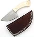 Wild Turkey Handmade Real Camel Bone Handle Fixed Blade Skinner Knife w/Leather Sheath (Bone)