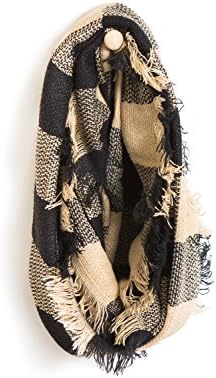 Infinity Loop Blanket Scarf (Tan & Black)