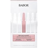 BABOR Active Night Ampoule Serum Concentrates, Hyaluronic Acid Serum, Hydrating Night Treatment, for Dry and Damaged Skin, Vegan, 0.28 oz.