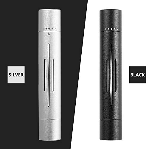 Custom Car Vent Clip Cylindrical Essential OilÂ Car Diffuser Vent Clip Aircraft-grade Aluminum Vehicle Air Vent Clip with 12 Refill Sticks Black & Silver