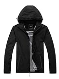 ZSHOW Men's Lightweight Packable Windproof Hooded Jacket Quick Dry Windbreaker