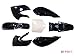 Fairing Kit Plastic Fender for Kawasaki KLX110 KX65 KLX 110 KX 65 Suzuki DRZ110 Chinese 110cc 125cc 140cc Pit Dirt Bike (Black+White)