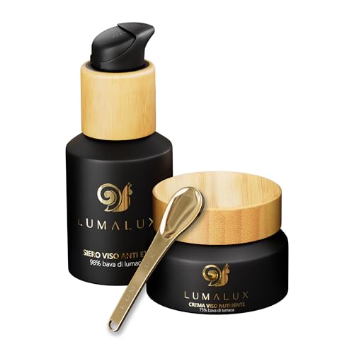 Lumalux - 2 in 1, Serum and Cream with Snail Slime 98% and 75% - Anti-Wrinkle Hyaluronic Acid and Aloe Vera