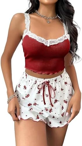 Amazon.com: Climsphere Women Deep V Floral Lace Criss Cross