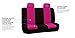FH GROUP FH-FB050114 Full Set Flat Cloth Car Seat Covers, Pink / Black - Fit Most Car, Truck, Suv, or Van