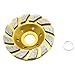 SogYupk 4-Inch Concrete Turbo Diamond Grinding Cup Wheel for Angle Grinder 12 Segs Heavy Duty,Yellow