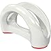 Vremi Napkin Holder White Ceramic - Upright Paper Napkin Holder with Weight for Bathroom or Kitchen Table - 6 Inch Vertical Modern Napkin Holder for Cocktail Bar Beverage Dinner Napkins - Red Feet