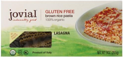 Jovial Foods Organic Gluten Free Brown Rice Pasta, Lasagna, 9 Ounce by Jovial Foods