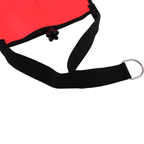 Prettyia (Pack of 2 Red Deluxe Nylon Diving SMB 50lbs Salvage Lift Bag & Over Pressure Valve Scuba Dive Underwater Treasure Find Safety Gear Equipment