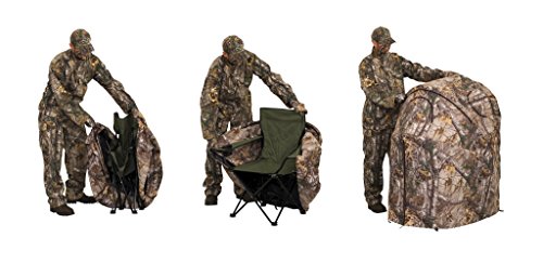 image for Ameristep Tent Chair Easy Fold Over Ground Blind, Realtree Xtra, unise
