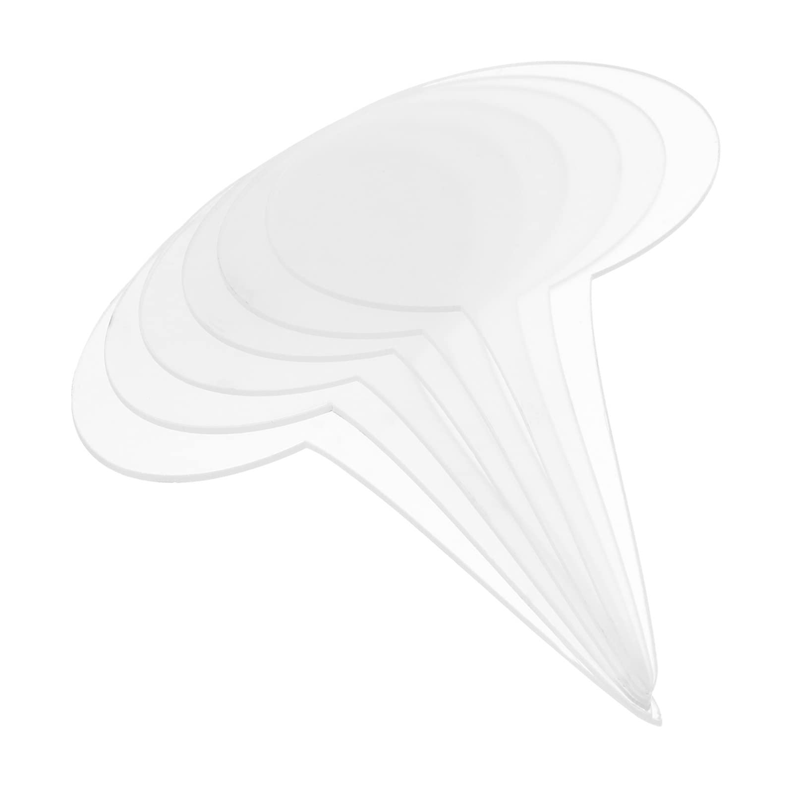 PATIKIL Acrylic Plant Tag, 6 Pack Reusable Oval Garden Herb Name Label for Outdoor Patio Flower Grass Bonsai Potting, Transparent