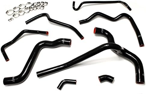 HPS 57-1400-BLK Black Silicone Radiator Coolant/Heater Hose Kit