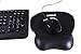 Jaras Comfort Gel Mouse Pad with Wrist Rest, Non-Skid Rubber Base, Water Resistant, Black