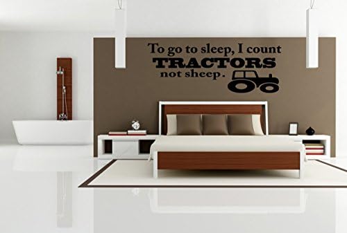 Wall Decals - Wall Decal - John Deere Tractors - Tractor Decal - Decals - Wall Decals for Kids - Nursery Wall Decals - John Deere Decor (FA120) (40" Wide X 22" High / 101 cm Wide x 56 cm High, Black)