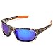 MOTELAN Polarized Casual Sports Sunglasses for Driving Fishing Hunting Golf Unbreakable Frame Blue