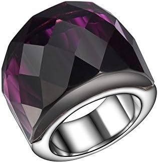 Amethyst Cathedral Ring Sterling Silver 1.25 Carats Sizes 5 to 9