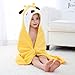 MICHLEY Animal Hooded Baby Bath Towel Toddler Premium Cotton Absorbent Washcloth for Girls Boys 0-6T, Giraffe
