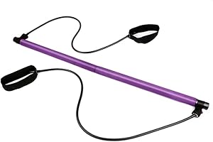 BAVOKON Portable Pilates Bar Kit with Resistance Bands - 1/2pcs Multifunctional Pilates Bar with Foot Lo-op,Stretched Fusion Pilates Bar,Yoga Pull Rod Chest Expanding Fitness Workout Bar,Easy to Assemble