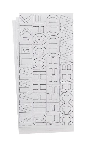 Westcott LetterCraft Permanent Vinyl Lettering Helvetica 1-Inch, White (15861),…