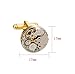 GOHUOS Steampunk Watch Movement Mechanical Cufflinks Old Vintage Mechanical Gold and Silver Watch with Gears Round