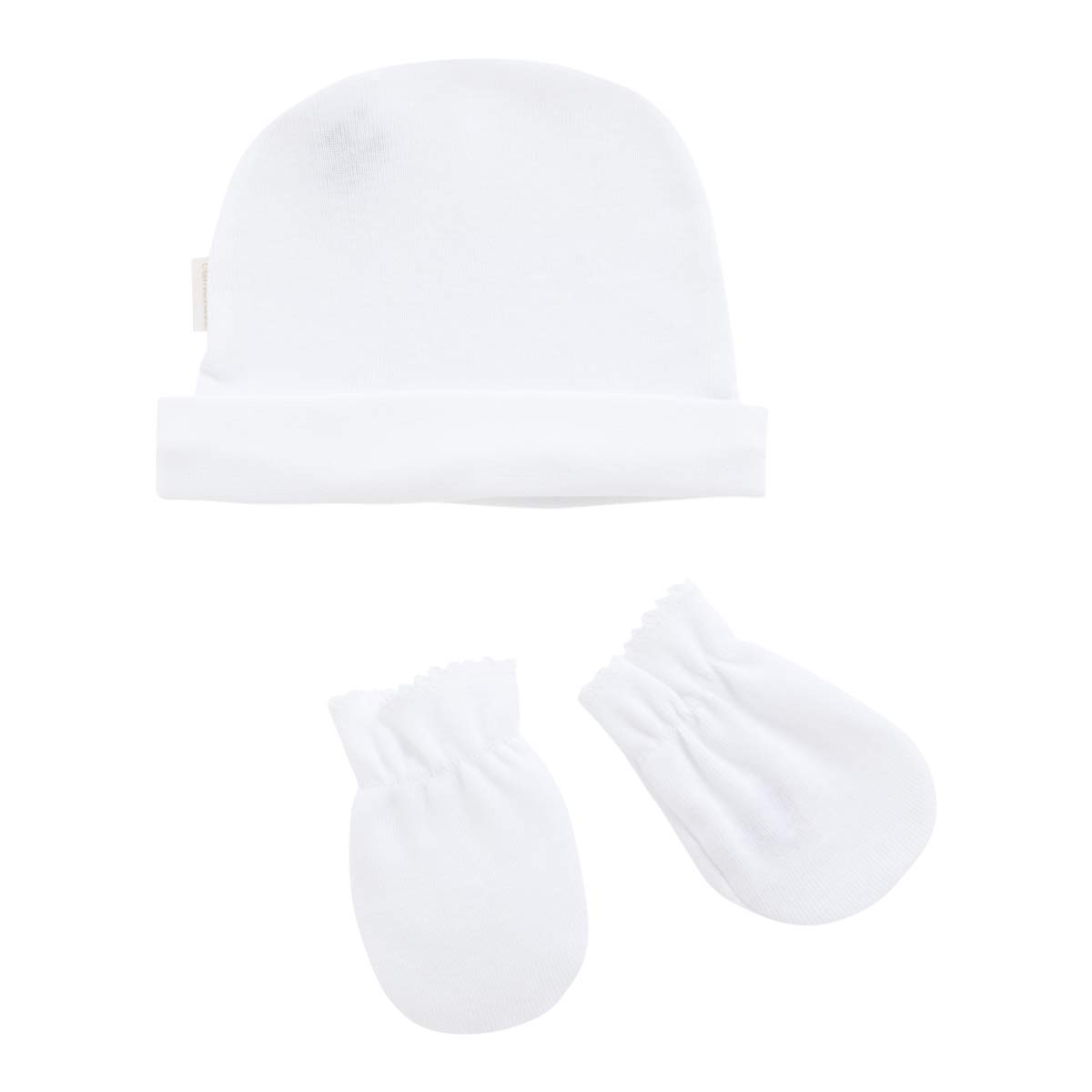 Cambrass Unisex Baby Hat and Mittens Gift Set White Newborn