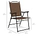Best Choice Products Set of 2 Outdoor Mesh Fabric Portable Folding Sling Back Chairs for Backyard, Picnics, Beach, Camping, Patio, Porch, Garden, Pool w/UV-Resistance - Brown