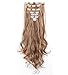 8PCS 24-26 inches Highlight Straight Wavy Curly Full Head Clip In Hair Extensions 18Clips Women Lady Hairpiece (24