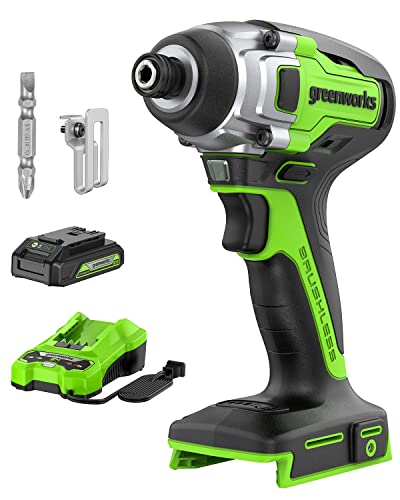 Greenworks 24V Brushless Impact Driver Kit, 2650