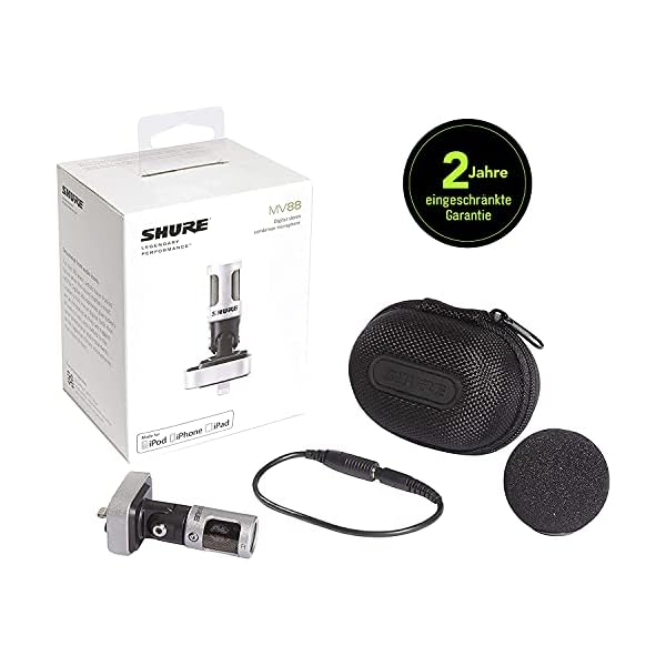 Shure MV88 Tragbares iOS-Mikrofon für iPhone/iPad/iPod über Lightning Connector, Soundqualität, digitales Stereo… – Bild 3
