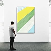 Framed Canvas Wall Art Color Block Canvas Prints Home Artwork Decoration for Living Room,Bedroom - 16x24 inches