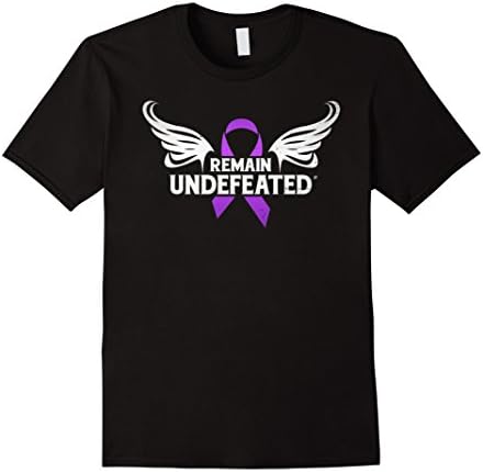 Men's Remain Undefeated ~ Cancer Survivors T-Shirt Large Black
