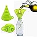 Foldable Funnel, TONSEE Silicone Gel Practical Collapsible Funnel Hopper Kitchen Tool Gadget Color Random (One, random)
