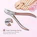 ANVAVA Nail Cuticle Nipper, Stainless Steel Nail Clippers Cutters with Nail File & Nail Cleaner