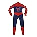Kids Spiderman Costume Child Superhero Cosplay Elastic Jumpsuit Amazing Spandex Zentai Suit Halloween Boys Costumes (S)