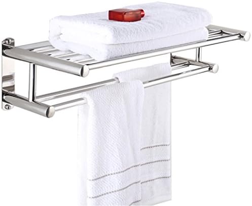 Bathroom Shelves Wall Mounted Towel Rack Stainless Steel Towel Bar, Polish Finish New Version (23 inch)