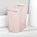 mDesign Plastic Slim Large 2.5 Gallon Trash Can Wastebasket, Classic Garbage Container Recycle Bin for Bathroom, Bedroom, Kitchen, Office, Outdoor Waste, Recycling - Aura Collection - Light Pink/Blush
