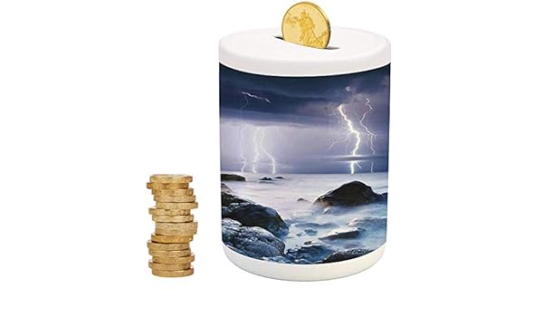 Amazon Com Iprint Lake House Decor Piggy Bank Coin Bank Money